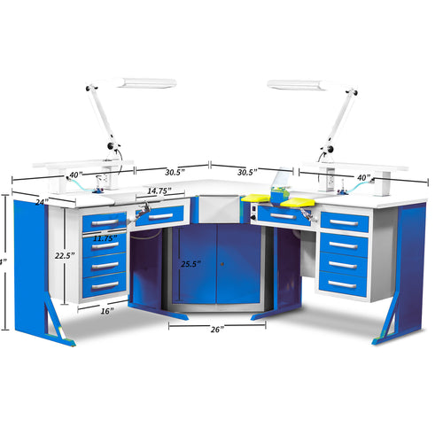 Three Piece Corner Workstation Package