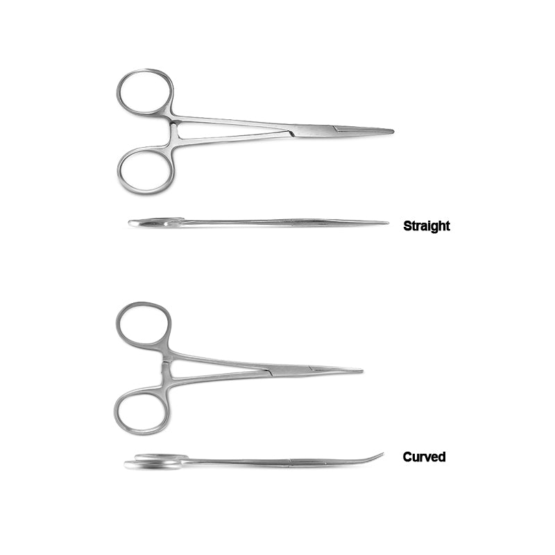 thumbnail image 2 of 4pc Hemostat Set – 3.5 Inch Straight & Curved Locking Forceps, Surgical Grade, S.S Brand 2 of 3