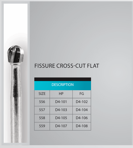Fissure Cross-Cut Flat Burs