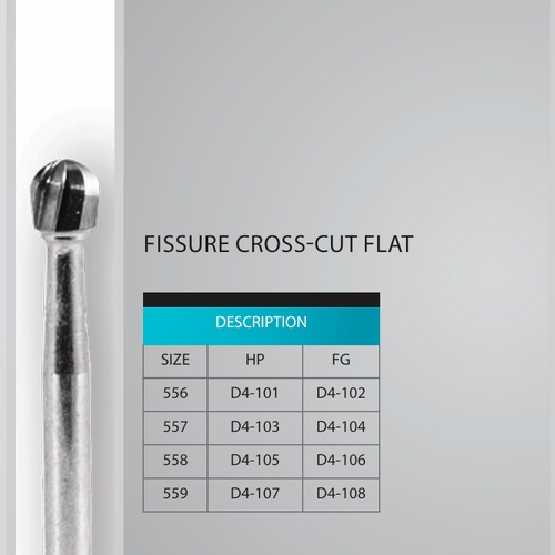 Fissure Cross-Cut Flat Burs