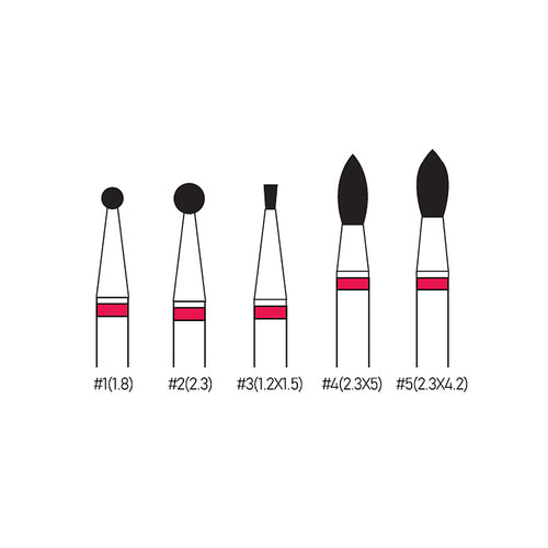 Diamond Burs - Fine 5pcs (Hand Pieces)