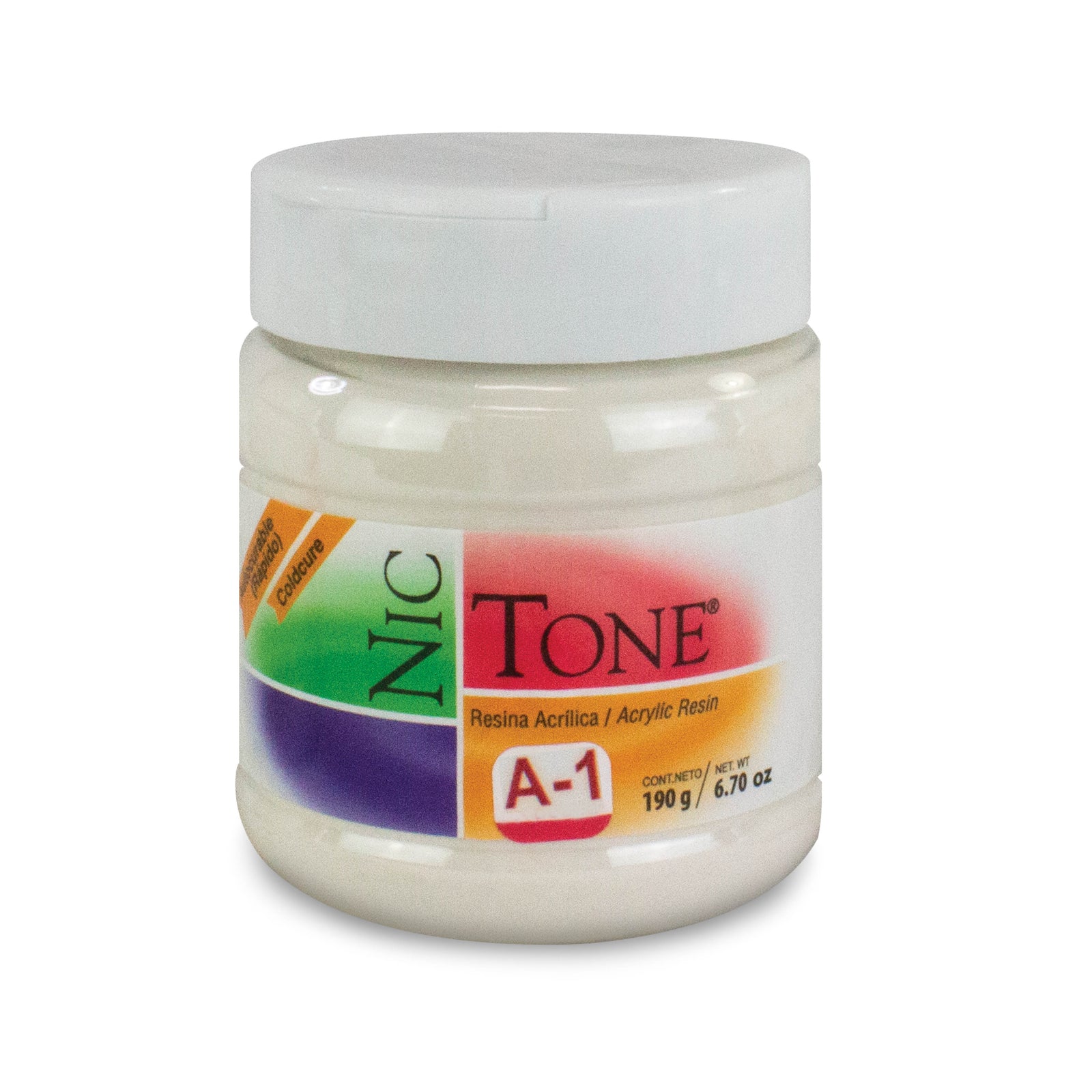 NIC TONE Acrylic Resin Powder Coldcure R6V 500gm. by MDC Dental