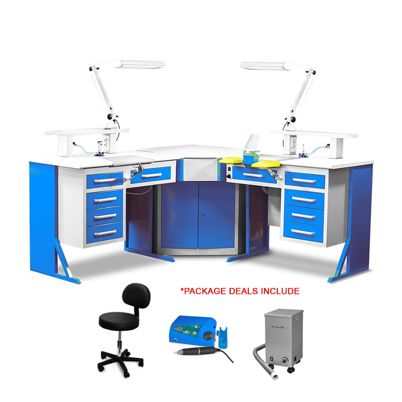 Three Piece Corner Workstation Package DNA DENTAL SUPPLIES Three Piece Corner Workstation Package DNA DENTAL SUPPLIES